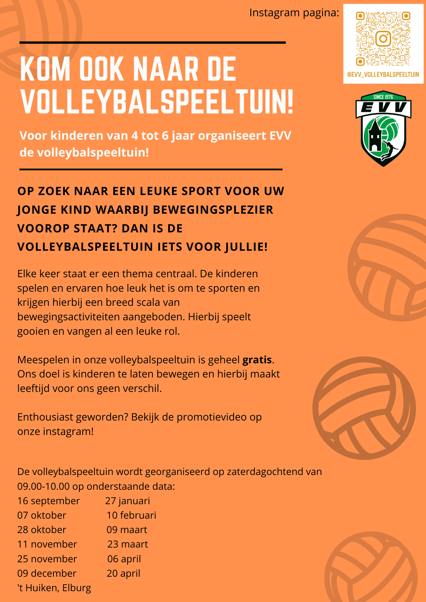 Volleybalspeeltuin start weer! — evv-elburg.nl
